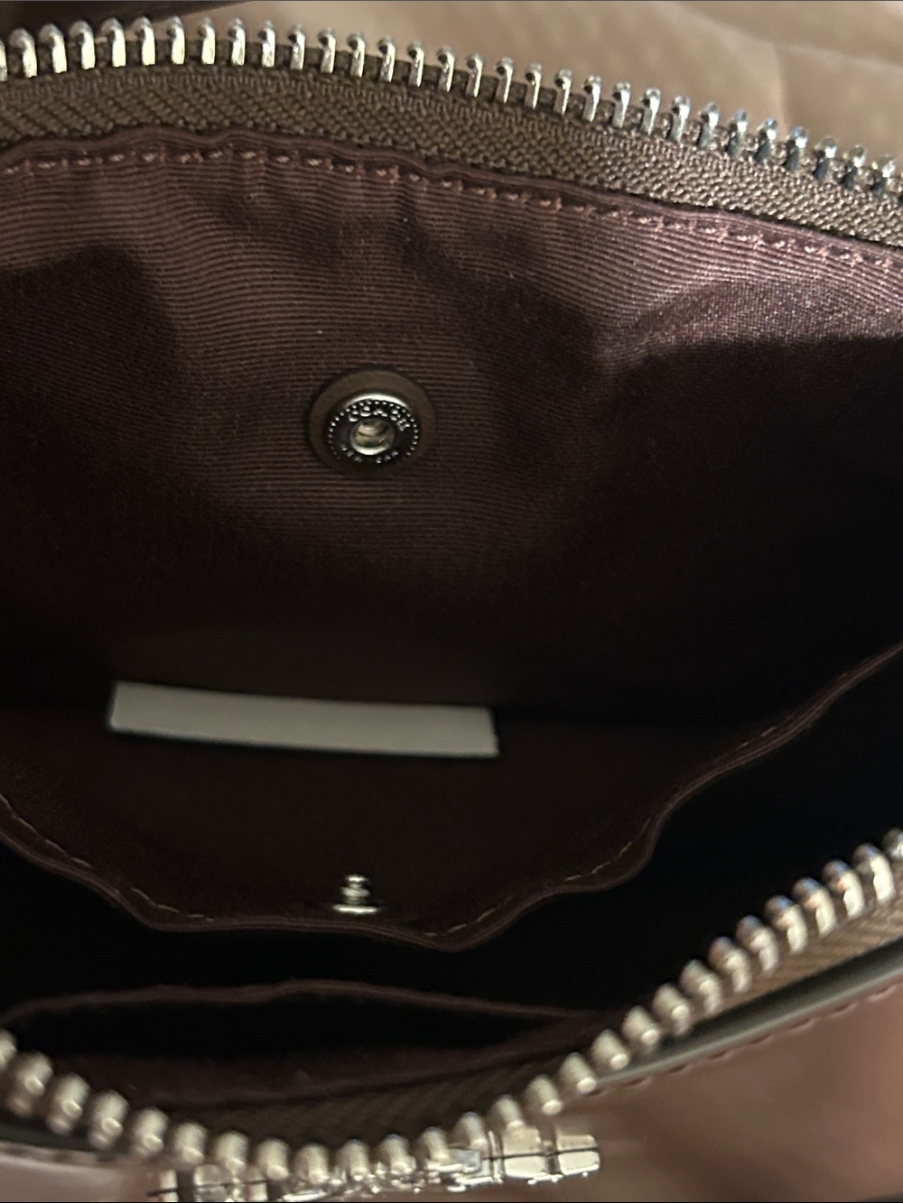 NWT Coach Brown Patent Leather Shoulder Bag with Silver Hardware - Picture 15 of 16